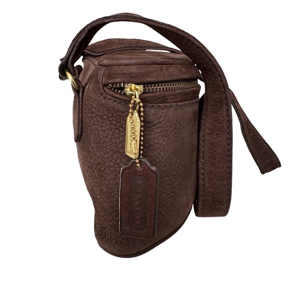 Rare Coach Vintage Creel Crossbody Bag Brown Nubuck Leather - Picture 11 of 17